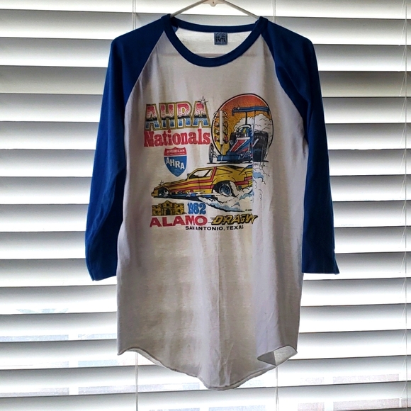 Rare Vintage 1982 Drag Racing long sleeve baseball tshirt. Size XL. - Picture 6 of 8